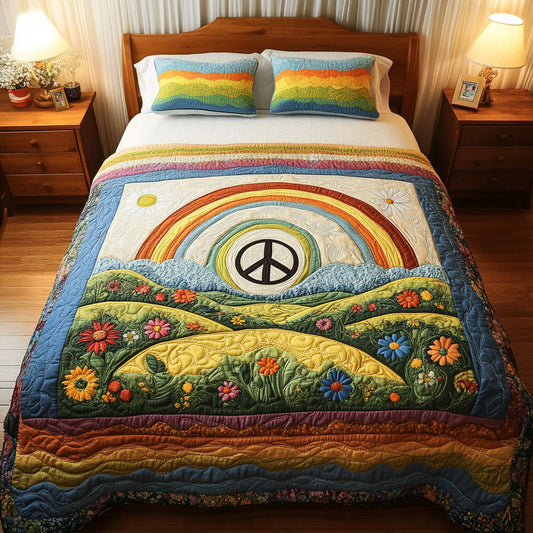 Hippie Valley 3-Piece Quilted Bedding Set NCU0NT3907