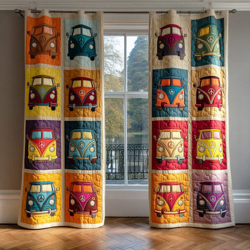 Hippie Van Valley Quilted Curtains NCU0TD1500