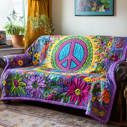 Hippie Vibes Quilted Sofa Cover NCU0DK11313