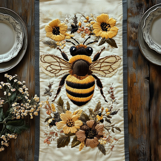 Hive Honey Quilted Table Runner NCU0DV6003