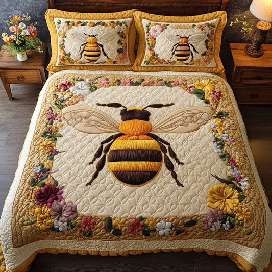 Hive Keeper 3-Piece Quilted Bedding Set NCU0NT2828