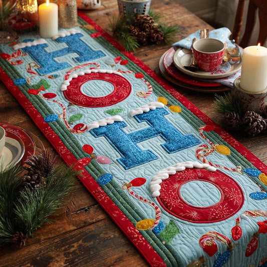 Ho Ho Ho Quilted Table Runner NCU0XD414