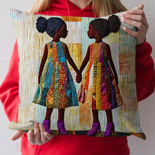 Holding Hands Quilted Pillow Case NCU0NT8069