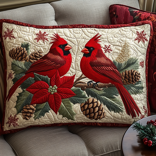 Holiday Blossoms Quilted Bedding Pillow Case NCU0PT2478