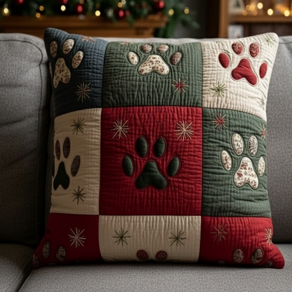 Holiday Paw Quilted Pillow Case NCU0NT11191
