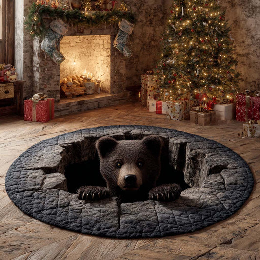 Bear Quilted Round Mat NCU0VT277