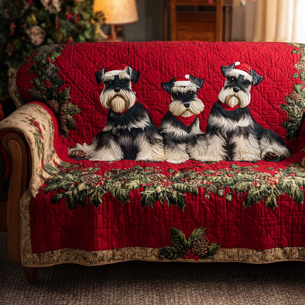 Schnauzer Quilted Sofa Cover NCU0VT357