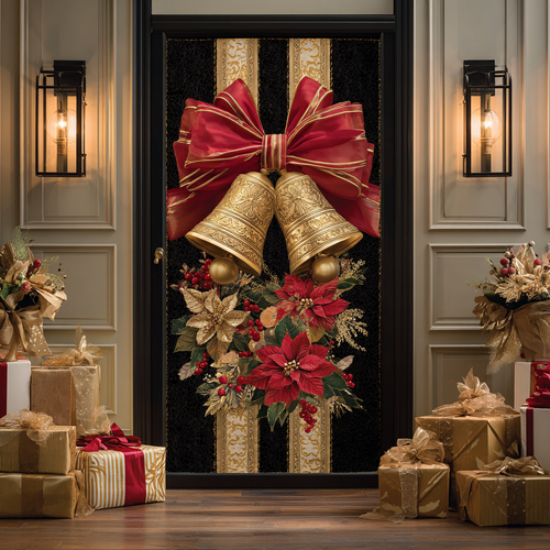 Holiday Bells Quilted Door Cover NCU0DK10940
