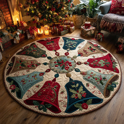Holiday Bells Quilted Round Mat NCU0TV423