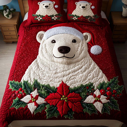 Holiday Bliss 3-Piece Quilted Bedding Set NCU0NT2380