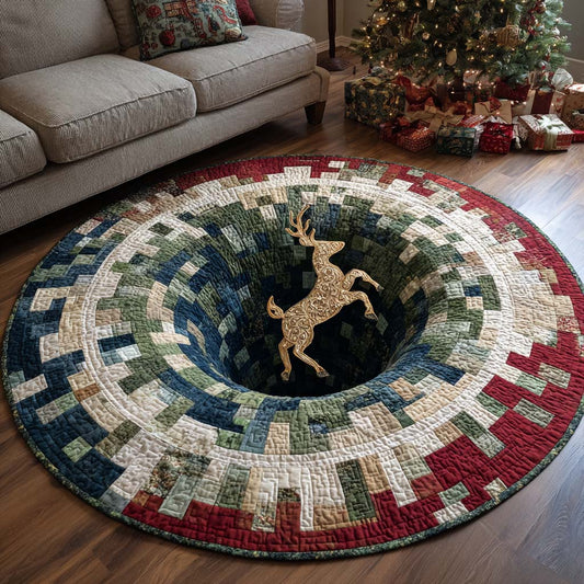 Holiday Bloom Quilted Round Mat NCU0NT10008