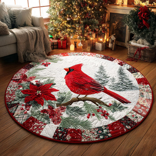 Holiday Bloom Quilted Round Mat NCU0TV348