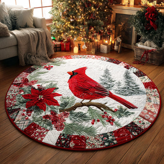 Holiday Bloom Quilted Round Mat NCU0TV348