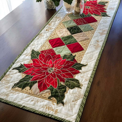 Holiday Bloom Quilted Table Runner NCU0NT9985