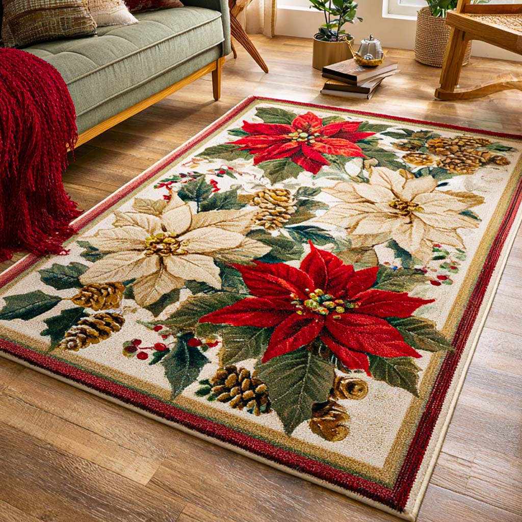 Holiday Blooms Area Rug NCU0NT10083 – Vantique