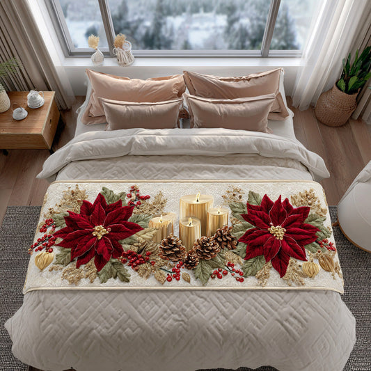 Holiday Blossom Quilted Bed Runner NCU0DV7602