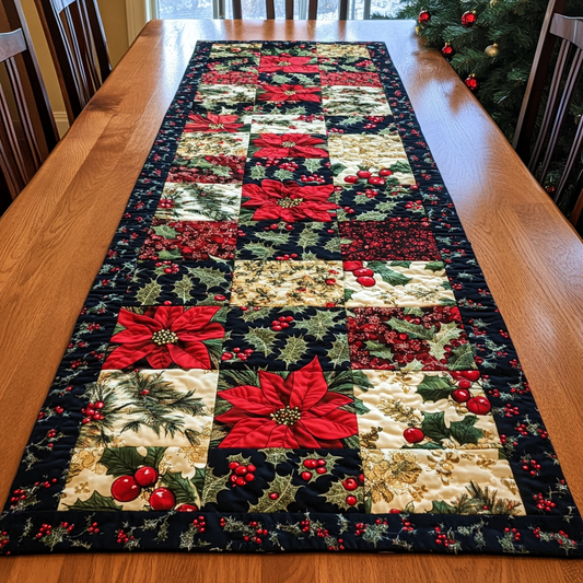 Holiday Blossom Quilted Table Runner NCU0DK10039