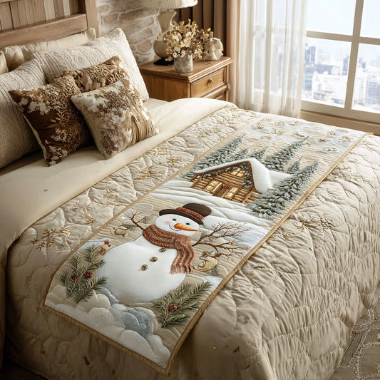 Holiday Cabin Quilted Bed Runner NCU0DV8894