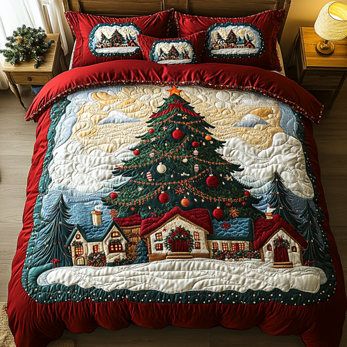 Holiday Charm 3-Piece Quilted Bedding Set NCU0DK9764