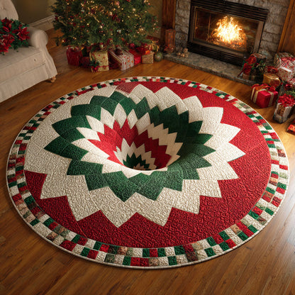 Holiday Charm Quilted Round Mat NCU0TD355