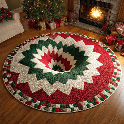 Holiday Charm Quilted Round Mat NCU0TD355