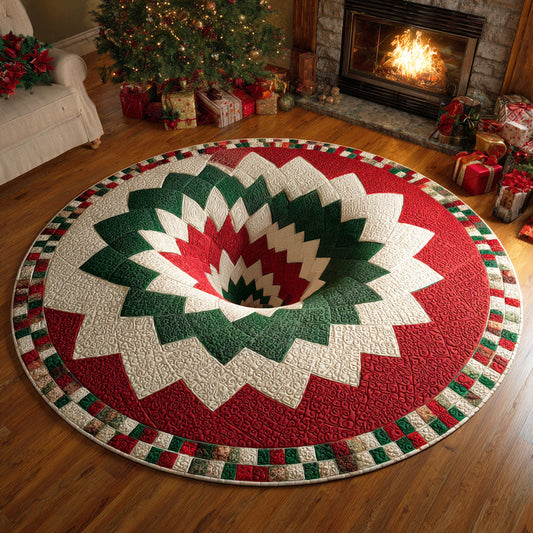Holiday Charm Quilted Round Mat NCU0TD355