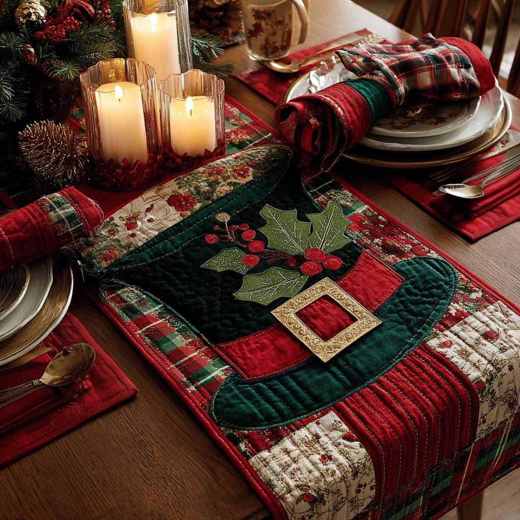 Holiday Charm Quilted Table Runner NCU0TD415