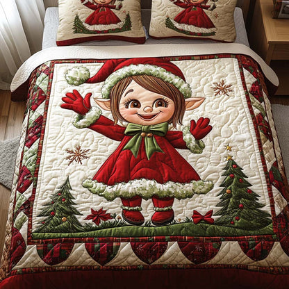 Holiday Cheer 3-Piece Quilted Bedding Set NCU0NT2103