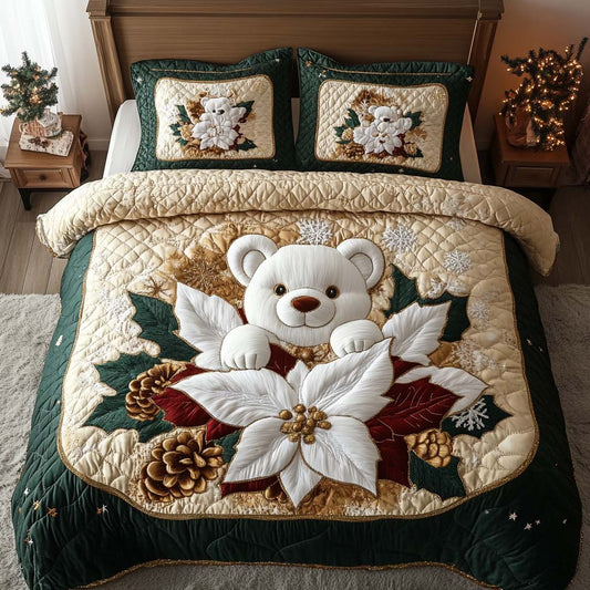 Holiday Cheer 3-Piece Quilted Bedding Set NCU0NT2274