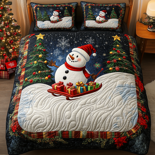 Holiday Cheer 3-Piece Quilted Bedding Set NCU0TL2268