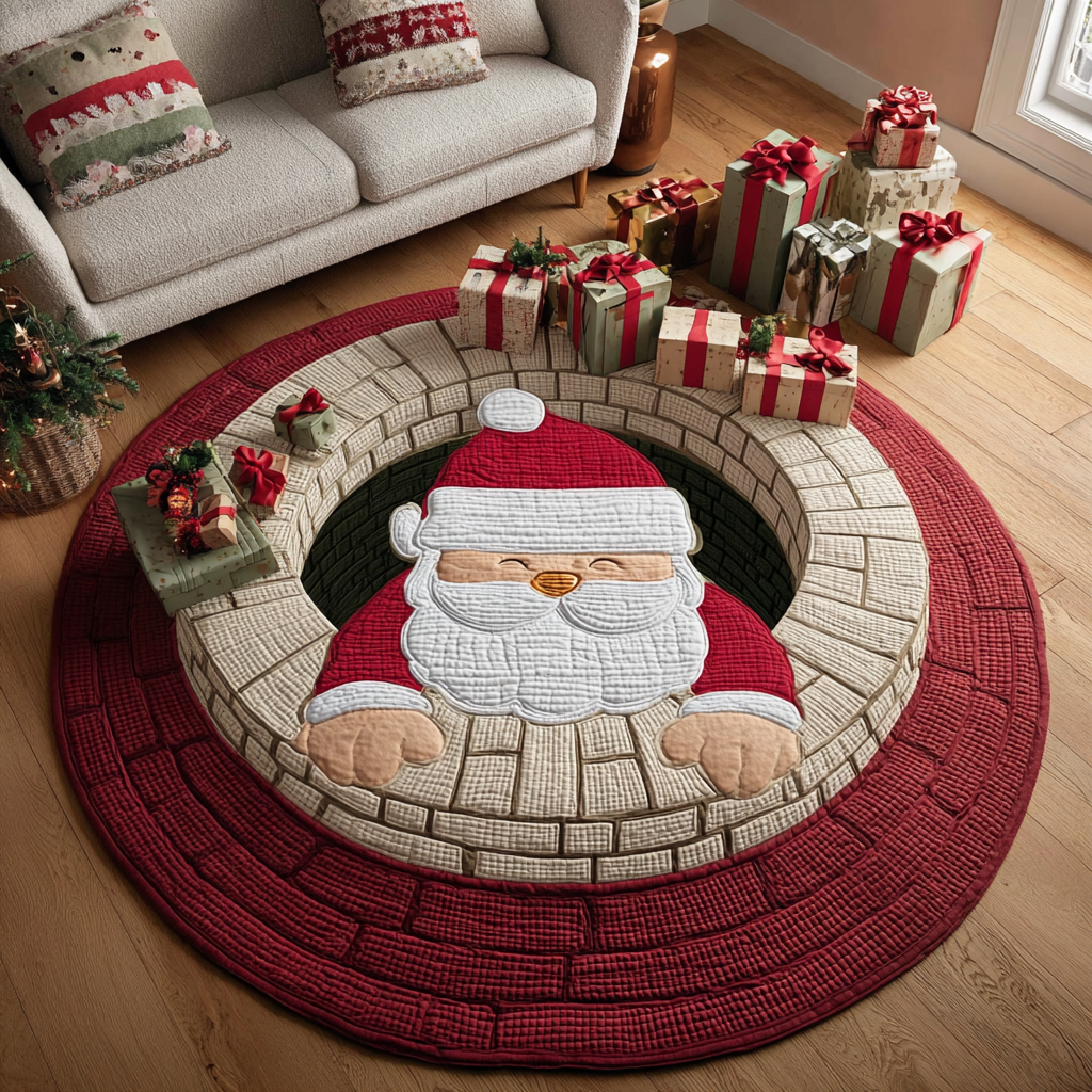 Holiday Cheer Quilted Round Mat NCU0DK10091