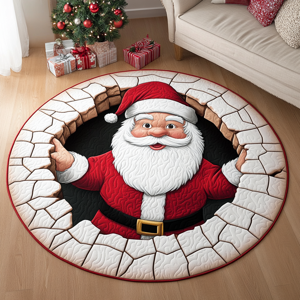 Holiday Cheer Quilted Round Mat NCU0DK9905