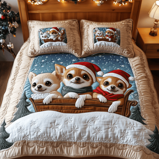 Holiday Chi Delight 3-Piece Quilted Bedding Set NCU0TH2320