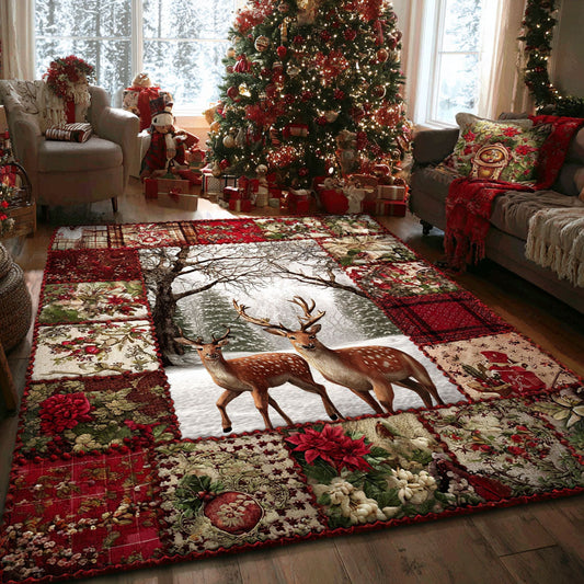 Holiday Deer Wonderland Area Rug NCU0PT10550
