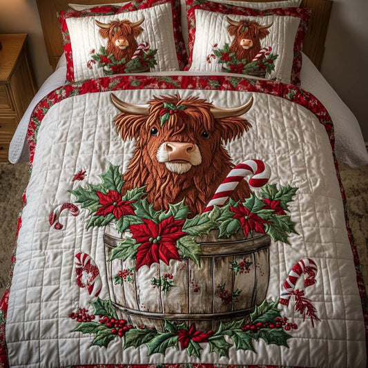 Holiday Delight 3-Piece Quilted Bedding Set NCU0NT2313