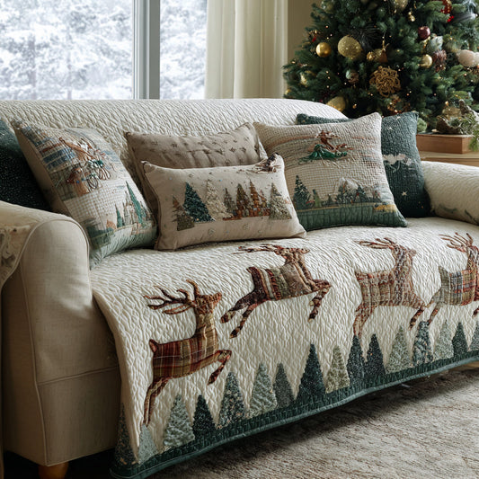 Holiday Dreams Quilted Sofa Cover NCU0DV8361