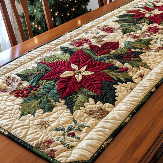 Holiday Elegance Quilted Table Runner NCU0PT9049