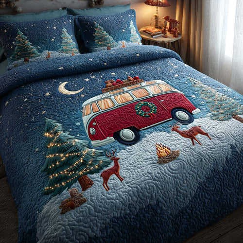 Holiday Firelight 3-Piece Quilted Bedding Set NCU0NT11365