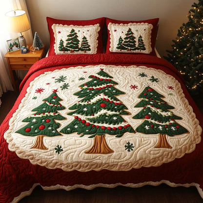 Holiday Forest 3-Piece Quilted Bedding Set NCU0NT9972