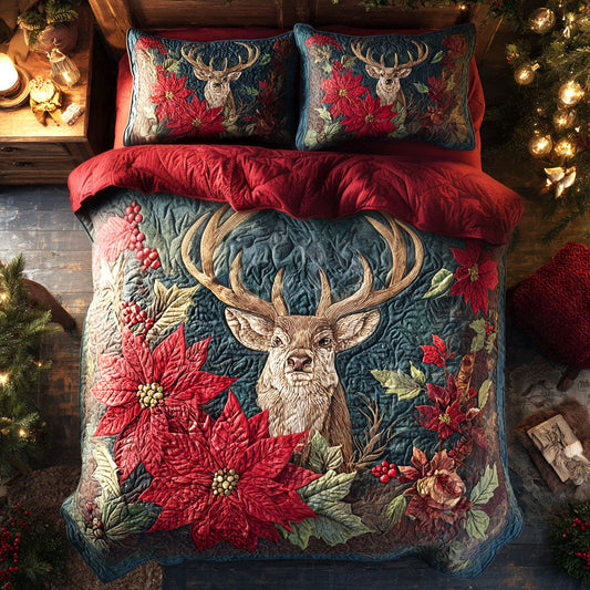 Holiday Forest 3-Piece Quilted Bedding Set NCU0TV1259