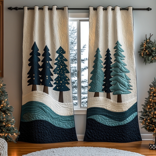 Holiday Forest Quilted Curtains NCU0DK11483