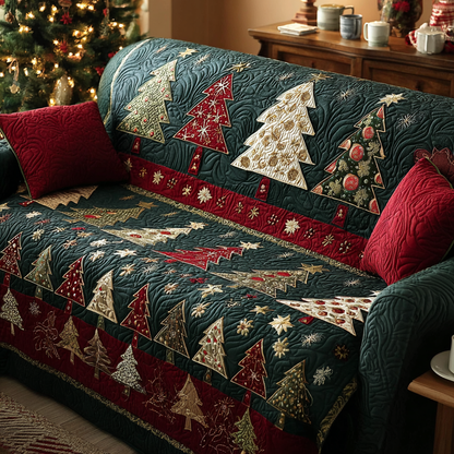 Holiday Forest Quilted Sofa Cover NCU0DK11470