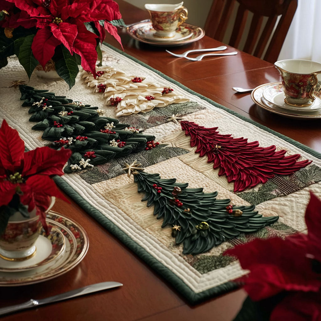Holiday Forest Quilted Table Runner NCU0DK11544