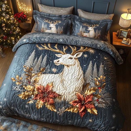 Holiday Forest Spirit 3-Piece Quilted Bedding Set NCU0XD198