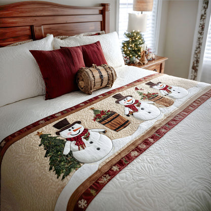 Holiday Frost Quilted Bed Runner NCU0PT9152