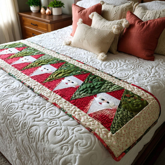 Holiday Frosty Quilted Bed Runner NCU0TV280