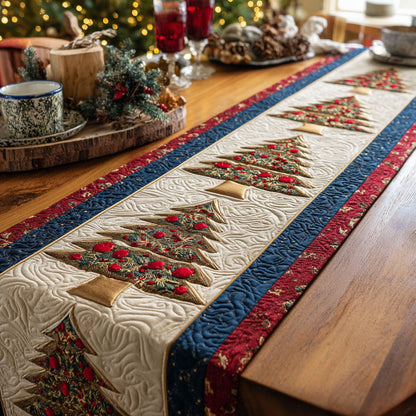 Holiday Garland Quilted Table Runner NCU0TV721