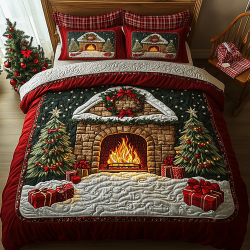 Holiday Glow 3-Piece Quilted Bedding Set NCU0DK9841