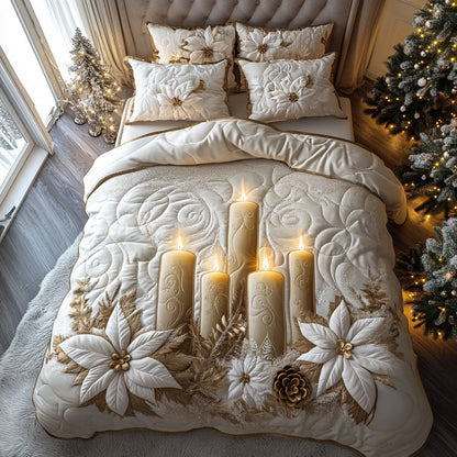 Holiday Glow 3-Piece Quilted Bedding Set NCU0DV7920