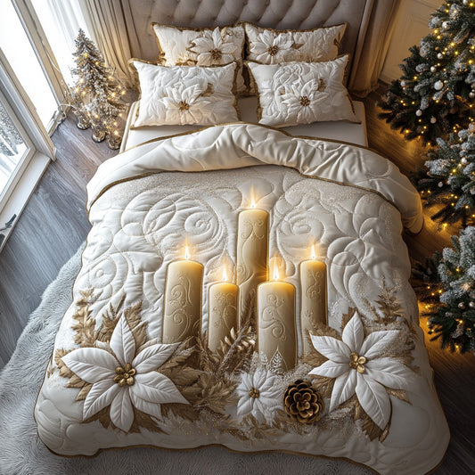 Holiday Glow 3-Piece Quilted Bedding Set NCU0DV7920